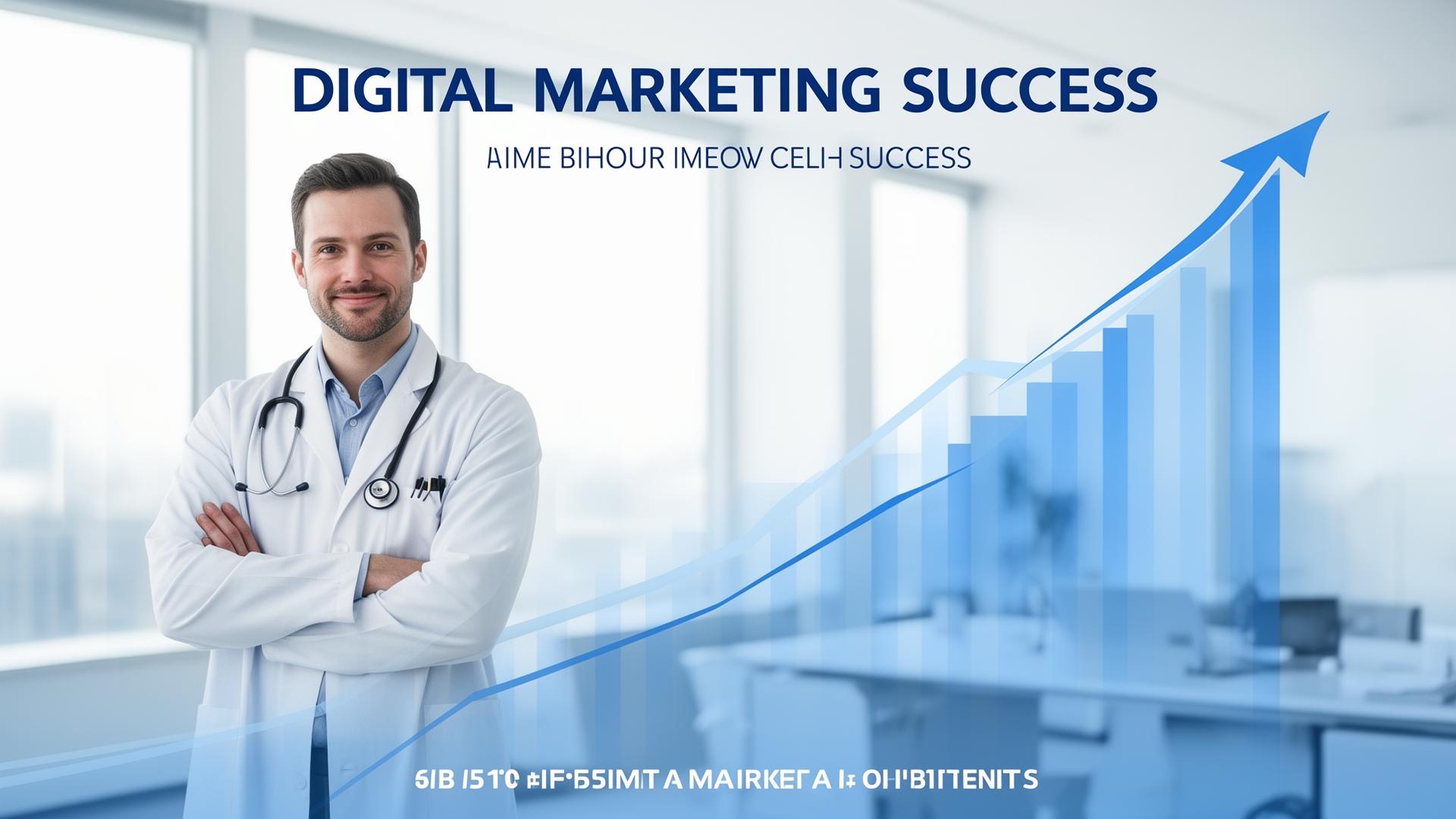 Healthcare professional achieving digital marketing success with AI visibility