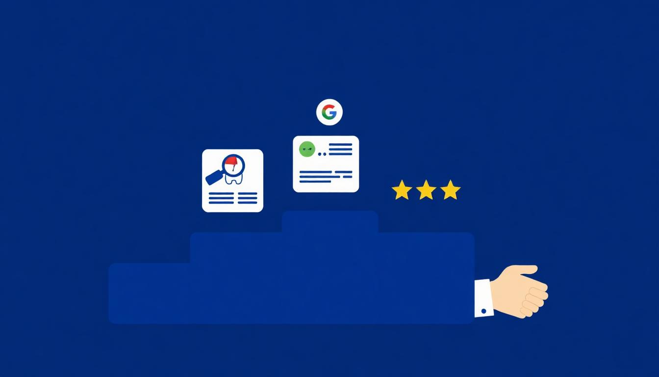 Five dental marketing strategy pillars: Google Business Profile, SEO, AI search, reviews, and referrals