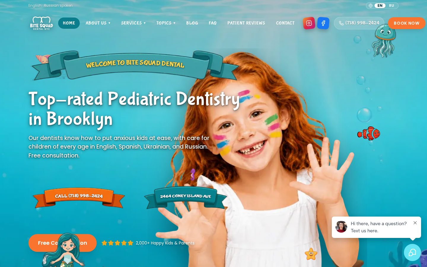 Bite Squad Dental NYC website designed by Doctor Rank