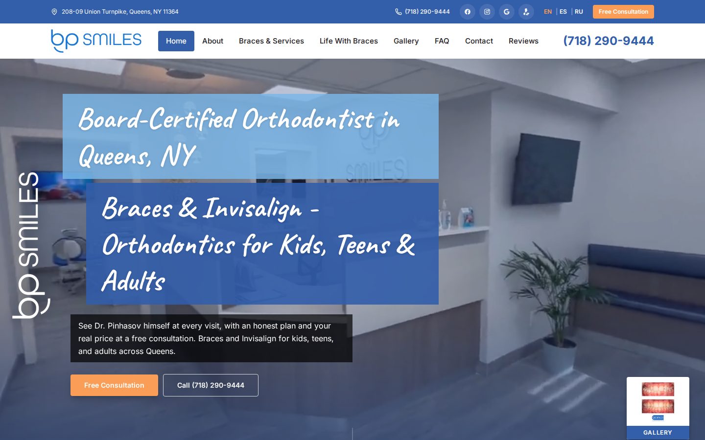 BP Smiles NY website designed by Doctor Rank