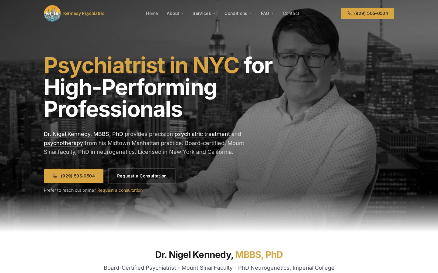 Kennedy Psychiatric website designed by Doctor Rank